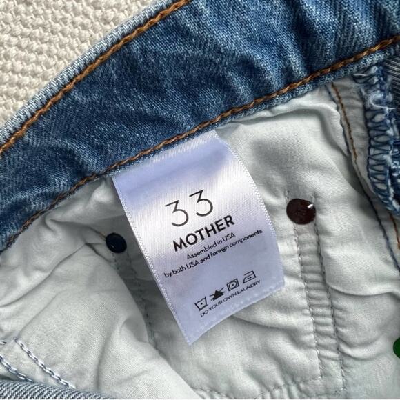 Mother SNACKS The Pleated Fun Dip Puddle Wide Leg Jeans Women’s Size 33 - Picture 11 of 14